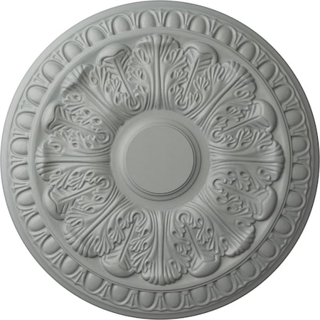 Ekena Millwork Colton Ceiling Medallion (Fits Canopies up to 4 3/4"), 15 3/4"OD x 1 1/2"P, Primed White CM15CN